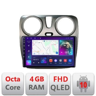 Navigatie Dacia Dokker Android Ecran QLED octa core 4+64 carplay android auto kit-dokker+EDT-E309V3 CarStore Technology foto