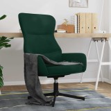 vidaXL Scaun de relaxare, verde &icirc;nchis, catifea 341110