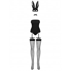 Bunny - Costum sexy, negru, L/XL