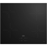 Plita incorporabila Beko HII64400QT, Inductie, 4 zone de gatit, Touch control, Quick&amp;amp;Easy Clean, OverHeat Safety System, 60 cm, Negru