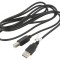 Cablu USB 2.0 A la B 1,8m negru Fire CCS PVC