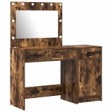 vidaXL Masă de Machiaj cu ușă 2 pcs Maro 40 x 41 x 75 cm Lemn compozit