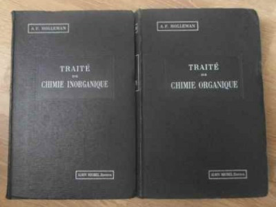 TRAITE DE CHIMIE INORGANIQUE. TRAITE DE CHIMIE ORGANIQUE VOL.1-2-A.F. HOLLEMAN foto