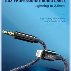 Cablu audio adaptor tata Lightning la tata JACK 3.5mm COD: XO-NB-R211A