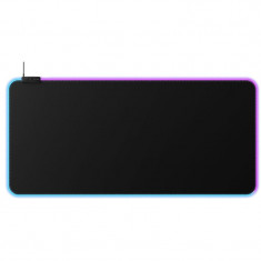 Mousepad HyperX PulseFire, Baza Cauciucata, Microfibra, Iluminare RGB, Cablu 1.8 m, Black