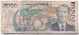 Bnk bn Mexic 10000 pesos 1987 circulata, America de Nord