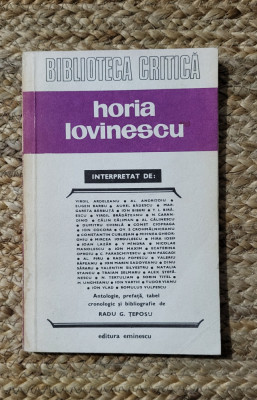 HORIA LOVINESCU INTERPRETAT DE... foto