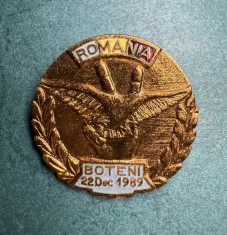 Insigna comemorativa revolutie Boteni 22 Decembrie 1989
