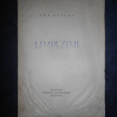 ION PILLAT - LIMPEZIMI (1928, prima editie, autograf si dedicatie)