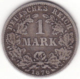 Moneda argint Germania - 1 Mark 1876 - C, Europa