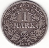 Moneda argint Germania - 1 Mark 1876 - C, Europa