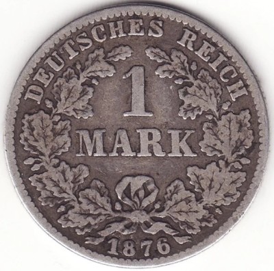 Moneda argint Germania - 1 Mark 1876 - C foto