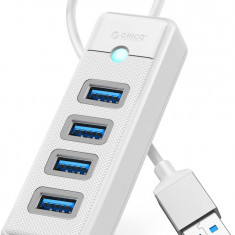 ORICO 4-Port USB HUB 3.0, USB Splitter pentru laptop cu cablu de 0.49ft, Multi U