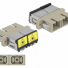 Cupla fibra optica cu protectie laser SC Duplex Multi-mode OM1/OM2 M-M Bej, Delock 86894