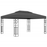 Pavilion cu acoperiș dublu, antracit, 3 x 4 m, vidaXL