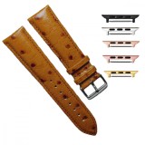 Curea din piele, compatibila cu Apple Watch 9|8|7|6|5|4|3|2|1 Series, 49mm|45mm|44mm|42mm, Mustard Spots