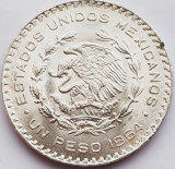 2587 Mexic 1 Peso 1964 km 459 UNC argint, America de Nord