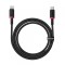 Cablu Date si Incarcare USB-C - USB-C Baseus Dura Series, 100W, 2m, Rosu P10377803U01-03