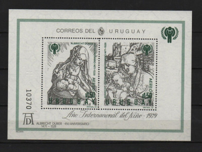 URUGUAY, DURER - BLOC MNH foto