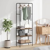 Cumpara ieftin Suport pentru haine cu rafturi Lemn vechi 60 x 30 x 171 cm