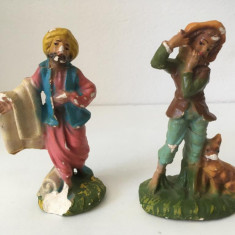 * Lot 2 figurine vintage Italia, ceramica, ciobiti, unul rupt si lipit cca 12 cm