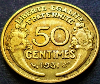 Moneda istorica 50 CENTIMES - FRANTA, anul 1931 * cod 4910 C = excelenta! foto