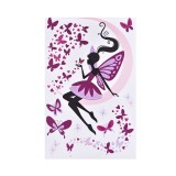 Autocolante de perete, Zana si fluturi, 32x50 cm, ATU-081182, Oem