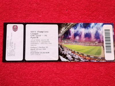 Bilet meci fotbal CFR CLUJ-PYUNIK YEREVAN(UEFA Champions League 13.07.2022) foto