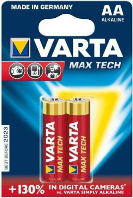 Baterii alcaline R6 AA Varta MaxTech 2buc/blister foto