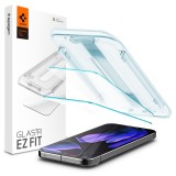 Set 2 folii sticla cu sistem de montare Case friendly Spigen GLAStR EZ FIT pentru Google Pixel 9 / 9 Pro/ 10 / 10 Pro, (AGL08442), Transparenta