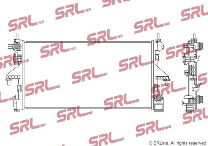 Radiator Ram Promaster 13-, motor: 3.0 d, 3.6 V6, intrare/iesire conectare rapida, 776x408x32, SRLine, Aluminiu/ Plastic brazat, 53343653; 68188992AA