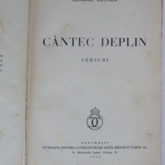 Cantec Deplin , George Lesnea , 1934 (cu dedicatie)