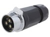 Conector circular mufă 3 pini aurit 28mm