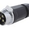Conector circular mufă 3 pini aurit 28mm