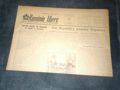 ZIARUL ROMANIA LIBERA 25 DECEMBRIE 1953 foto