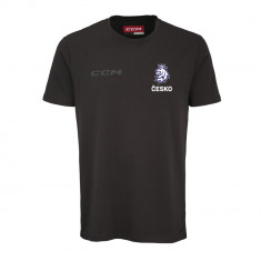 Echipa națională de hochei tricou de bărbați Czech Republic CCM Core Lev Česko Black - L