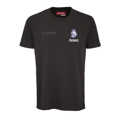 Echipa națională de hochei tricou de bărbați Czech Republic CCM Core Lev Česko Black - M foto