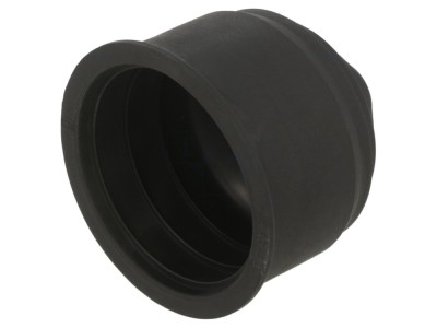 Capac de capăt conductă elastomer negru foto