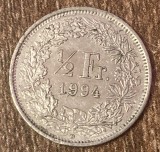 C50 - Moneda foarte veche - Elvetia - 1/2 franci - 1994