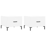 Cumpara ieftin Masute de cafea, 2 buc., alb, 50x50x40 cm, lemn compozit