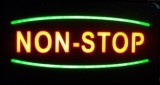Reclama LED - NON STOP - de exterior / interior, 44 x 24 cm, Oem