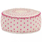 Cumpara ieftin Taburet puf, multicolor, 60x25 cm, rotund