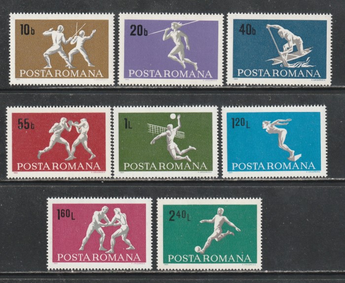 Romania 1969 - #694 Sport 8v MNH