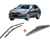 Cumpara ieftin Set 3 stergatoare SKODA SUPERB IV Estate (NZ5) 2023, pentru parbriz si luneta, Bosch Twin