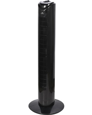 Ventilator turn LENTZ 80042, 45W, 81cm, 3 viteze, oscilatie, timer, negru foto