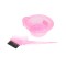 Set de castron și perie pentru colorarea părului, culoare Roz