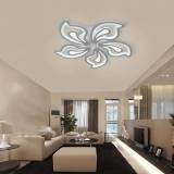 Lustra LED cu telecomanda GLORIOSA 96W, 5 Petale, lumina Rece/Calda/Neutra, Dimabila, Alb ModernLight Concept