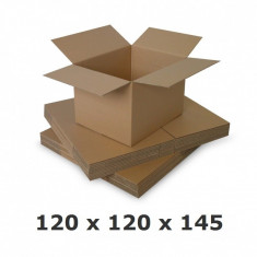 Cutie carton 120x120x145, natur, 3 straturi CO3, 420 g/mp foto