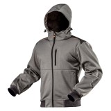 Jacheta softshell de lucru cu gluga detasabila, impermeabila, marimea S