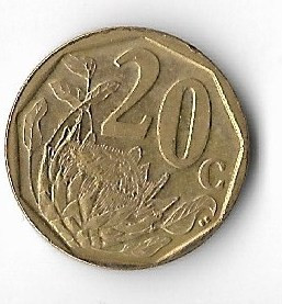 Moneda 20 cents 2008, Afrika Isewula - Africa de Sud foto